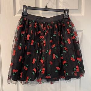 Unique vintage cherry skirt - small